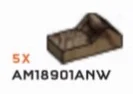Tile 1 x 2 w/ Raised Horizontal Clip in Sand, Dark (Camo)