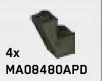 Slope Inverted brick 65 1 x 2 x 2 in Green, Jungle (Camo)