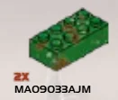 Brick 2 x 4 in Green, Medium (Camo)