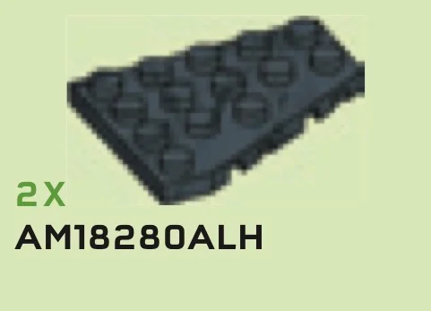 Wedge Plate 4 x 5 without right corner in Gray, Dark (Camo)