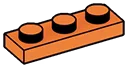Plate 1 x 3 in Orange, Bright