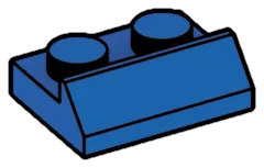 Slope plate 2 x 1 in Blue