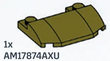 Slope panel 3 x 4 with transverse curve in Green, Light Olive Drab (Metallic)