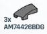 Wedge 25 1 x 2 Curved Slope, Left in Gray, Dark (Flake)