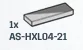 Tile 1 x 3 w/ Printed Half Dark Gray Left in Gray, Dull