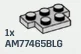Plate Modified 2 x 3 Off-Set T-shape in Gray, Dull