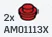 Plate Round 1 x 1 with Solid Stud in Red (Translucent)