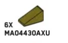 Slope 33 1 x 2 in Green, Olive Drab (Infinite Green) (Metallic)