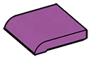 Tile Modified 2 x 2 with rounded lip in Magenta, Rich