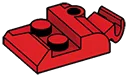 Plate 2 x 2 with offset horizontal clip skewed backward in Red, Flame