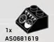 Slope brick 45 2 x 2 with navigational dial readouts in Black