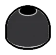 Brick 1 x 1 dome with with hole in Gray, Dark Charcoal