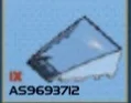 Windscreen 4 x 1.33 x 5 with green detail and bullet hole in Clear (Translucent)