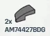 Wedge 25 1 x 2 Curved Slope, Right in Gray, Dark (Flake)