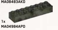 Brick 2 x 8 in Green, Jungle (Camo)