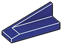 Panel 1 x 3 with sloped wall, right in Blue, Dark Slate