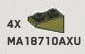 Slope Inverted 33 1 x 2 in Green, Olive Drab (Infinite Green) (Metallic)
