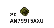 Gearing, bushing, small with axle hole in Green, Olive Drab (Infinite Green) (Metallic)