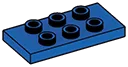 Plate Modified 2 x 4 with 6 studs in Blue