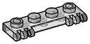Hinge plate 1 x 4 with 2 pairs of 3 fingers