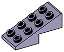 Slope 25 2 x 1.67 x 4 with studs on slope