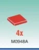 Tile 2 x 2 in Red