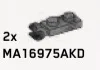 Plate Modified 1 x 2 with horizontal clip in Gray, Light Camo (Metallic)