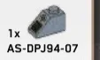 Slope Brick 45 1 x 2 w/ Printed Control Panel Detail in Multicolored
