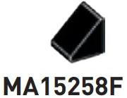 Slope brick 45 1 x 1 in Black