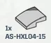 Slope 33 2 x 0.67 x 2 with Curved Slope w/ Printed Corner in Gray, Dull