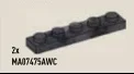 Plate 1 x 5 in Gray, Dark (Metallic Camo)