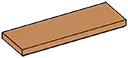 Tile 2 x 6 in Brown, Light Nougat