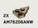 Wedge Plate 2 x 3 without corner, left in Sand, Dark (Camo)