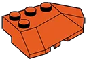 Wedge brick 45 4 x 4 double / 33, right with curved edge