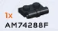 Plate Modified 1 x 2 with parallel axle pin in Black