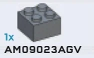 Brick 2 x 2 in Gray, Light (Metallic)