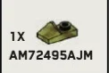 Slope plate 1 x 2 left in Green, Medium (Camo)