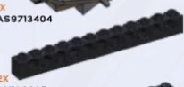 Connector Brick 1 x 12 with holes in Black
