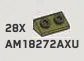Slope brick 36 2 x 1 with open studs on slope in Green, Olive Drab (Infinite Green) (Metallic)