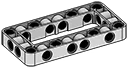 Tech: beam 4 x 8 with open center 2 x 6 in Gray, Dull