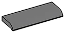 Tile 2.5 x 4 with rounded lip in Gray, Dark (Flake)