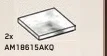 Tile 3 x 3 in White with Black Marbling (Camo)
