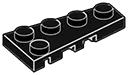 Wedge Plate 2 x 4 - Right in Grey, Charcoal