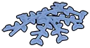 Foliage: sprawling patch of leafy growth or seaweed in Blue, Celestial