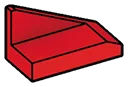 Slope 1 x 2 on right edge in Red, Flame