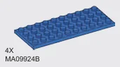 Plate 4 x 10 in Blue