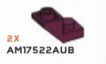 Slope brick 45 1 x 2 inverse in Purple, Rich (Metallic)