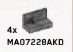 Panel 1 x 1 x 2 in Gray, Light Camo (Metallic)