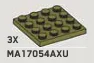 Plate 4 x 4 in Green, Olive Drab (Infinite Green) (Metallic)