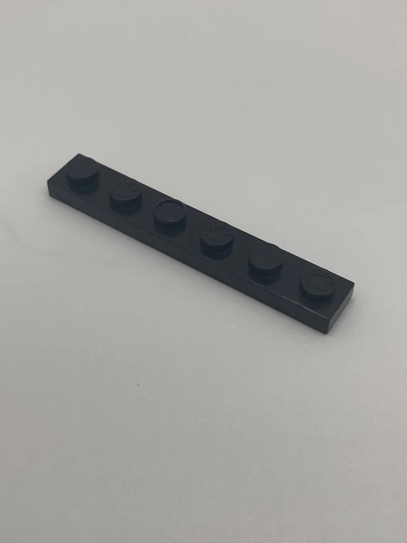 Plate 1 x 6 in Black